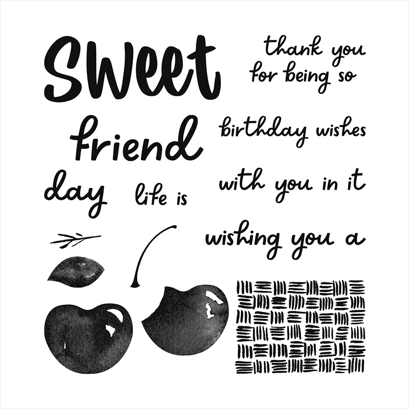 

MECRAFT Sweetest Cherries Stamp And Dies New Arrival 2023 For Diy Scrapbooking Embossed Card Making Album Craft Clear Stamps AA