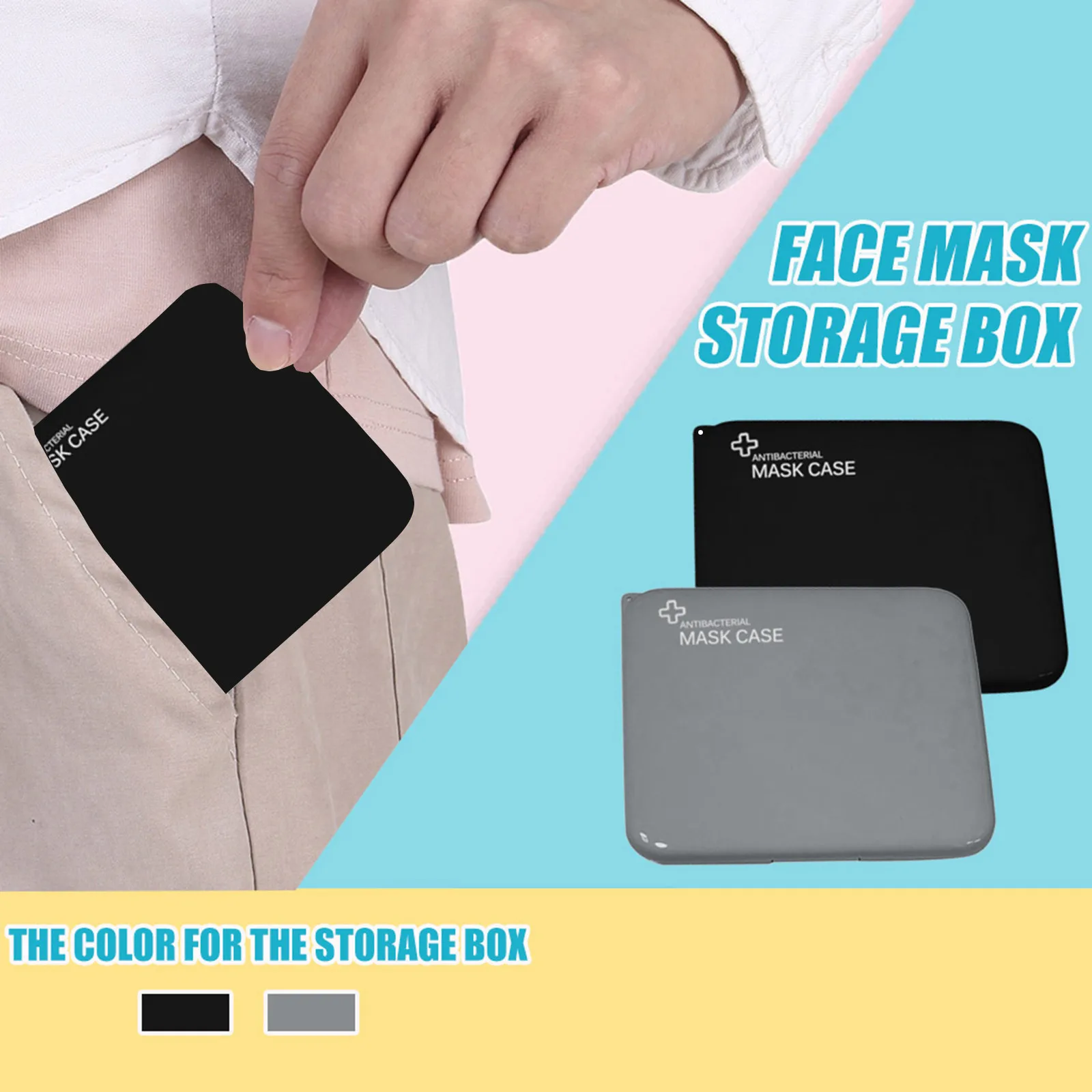 

Foldable Clothes Storage Box 2PCs Portable Face Storage Bag Prevention Storage Organizer with Lids Storage Bins for Camping