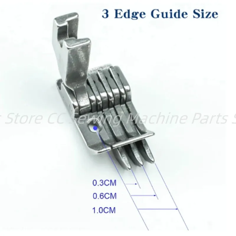 

New Design SP-18 Right Three Edge Guide Presser Foot For Industrial Single Needle Straight Lockstitch Sewing Machine 0.3 0.6 1.0