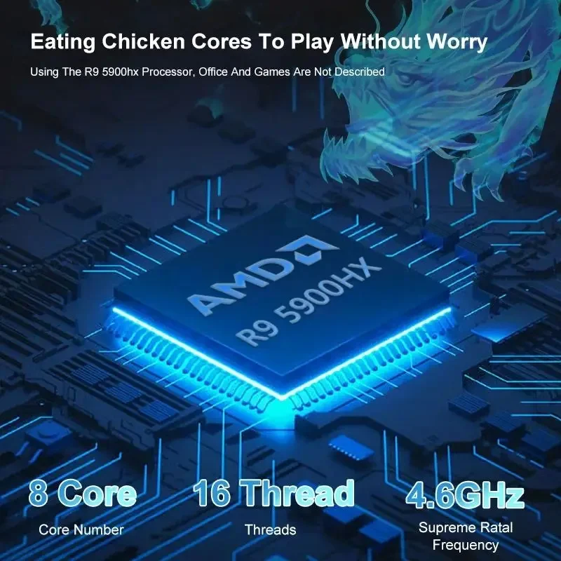 Фото Классический высококачественный игровой ПК AMD R-yzen 9 5900HX 7 7730U Windows11 DDR4 3200 МГц NVMe Настольный компьютер NUC HTPC Аксессуары №3