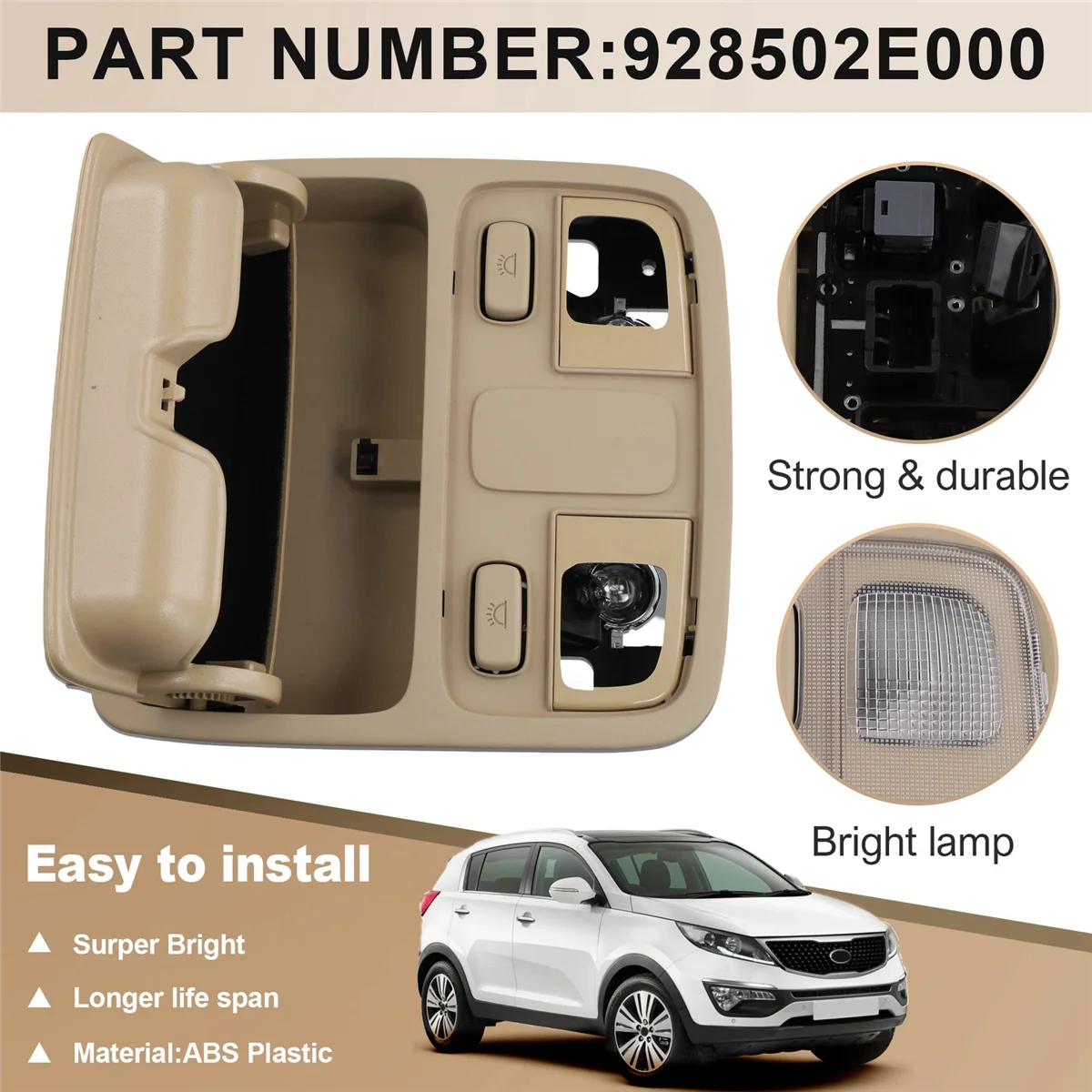 Автомобильная лампа для чтения карт фонарь Hyundai Tucson JM 2005-2009 928502E000J9 928502E00 0 детали