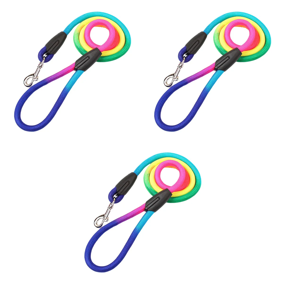 

3pcs 1.2M Colorful Dog Chains Hauling Leash Cat Pulling Rope Outdoor Accessories