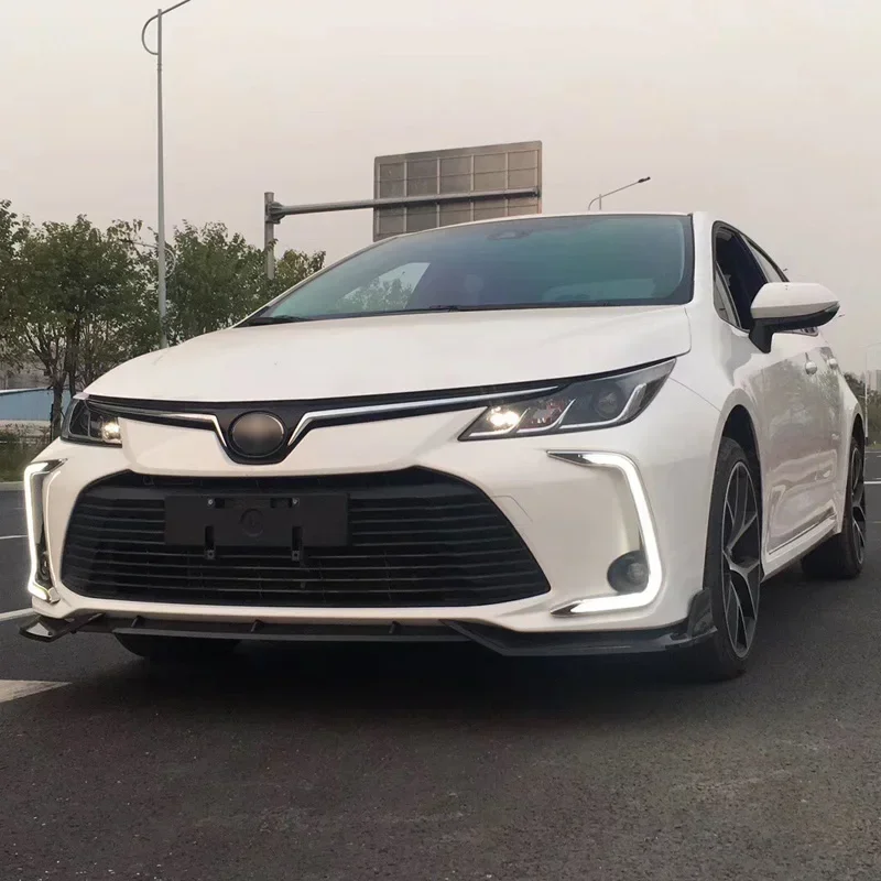 Фото Автомобильные светодиодные DRL 12 В дневные фонари для Toyota Corolla 2019 2020 желтый указатель поворота дневные ходовые фары авто дальние фары противотуманные фары №5