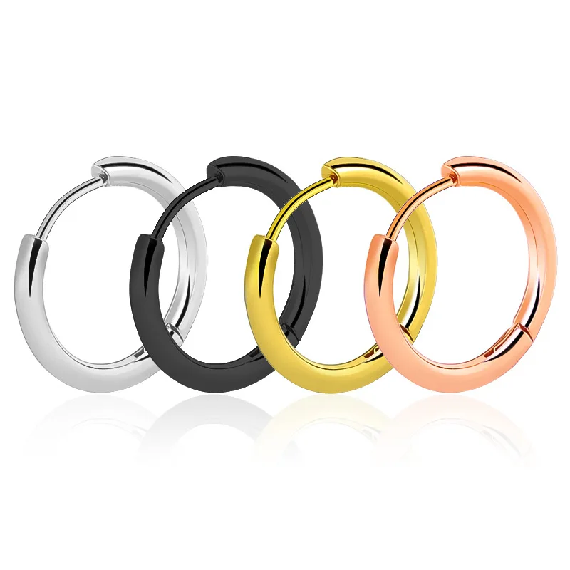 

Korean Style Curved Circle Round Titanium Steel Stainless Steel Earrings NEW 2022