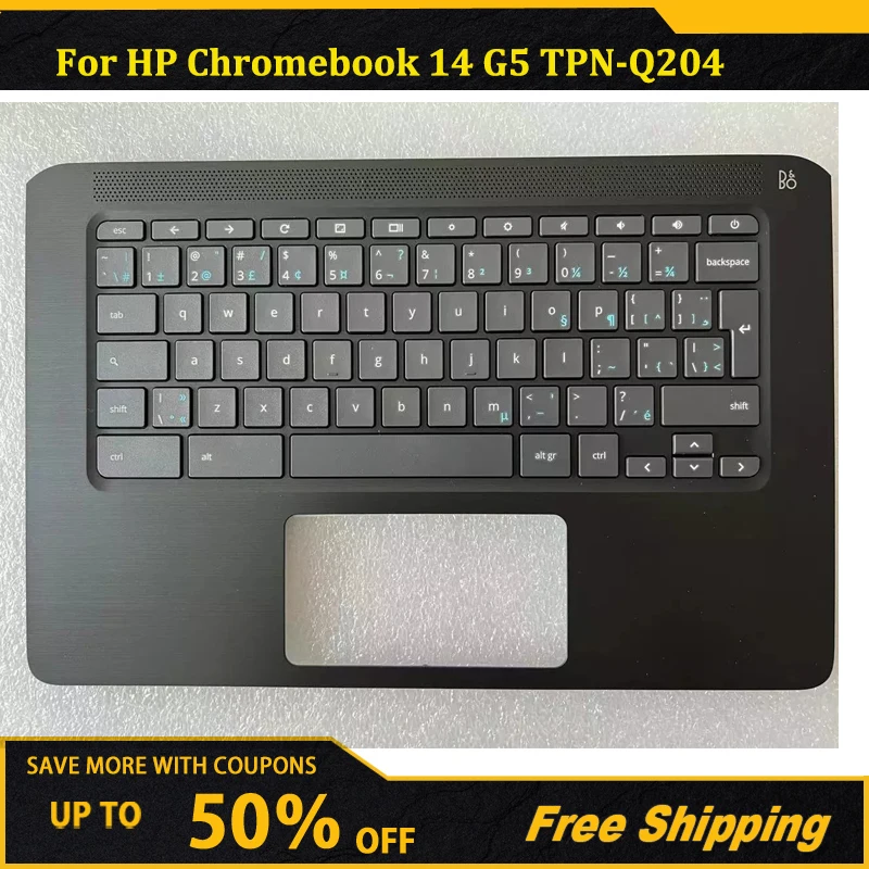 

For HP Chromebook 14 G5 TPN-Q204 Laptop Case Palmrest With Keyboard Upper Cover Original Replacement