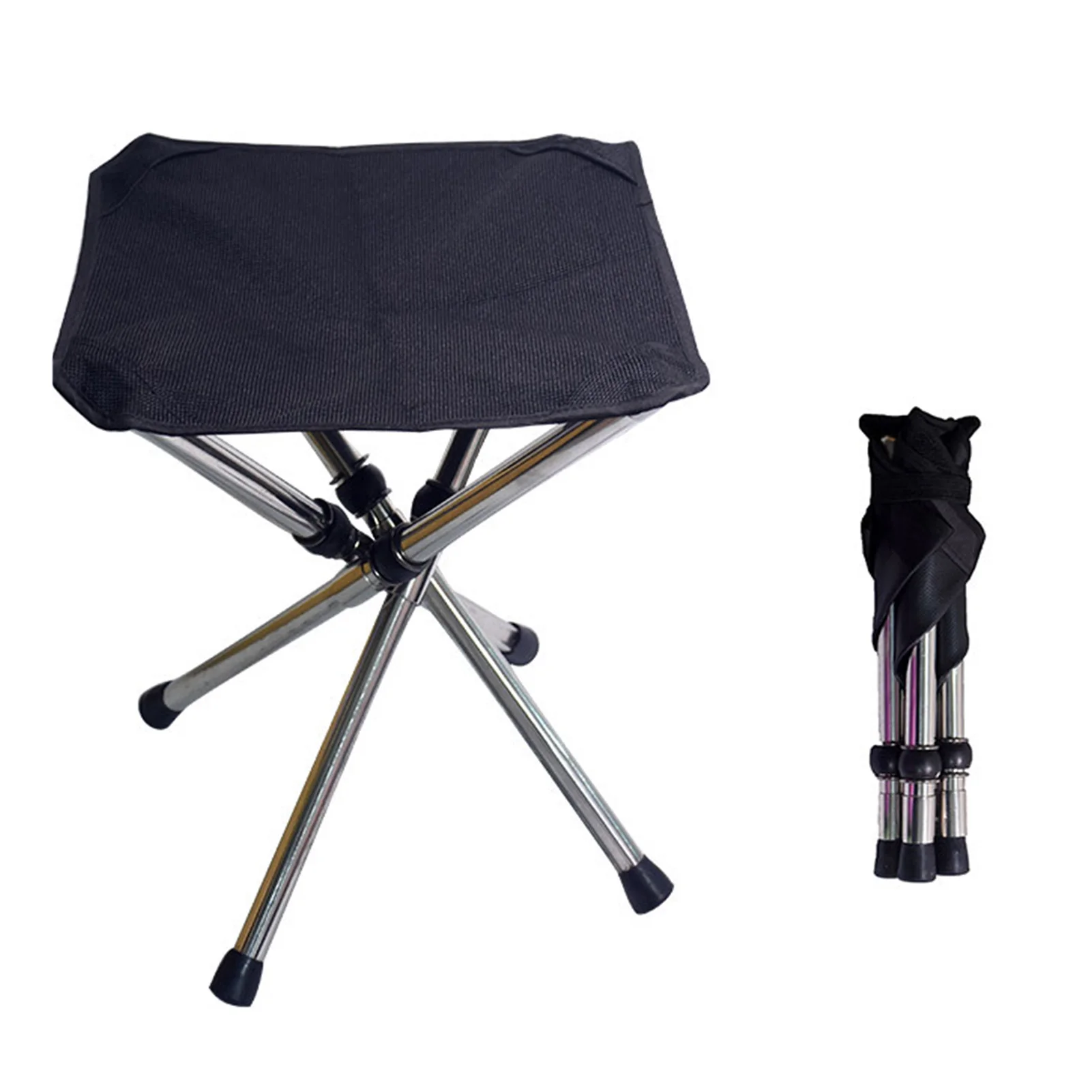 

Telescoping Camping Stool Collapsible Camp Stool For Adults Durable & Thickened 4-Leg Sturdy Portable Camp Stool Backpack Stools