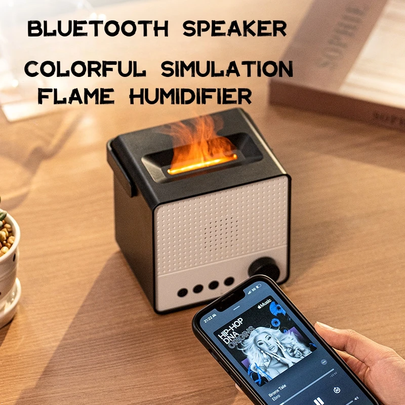 

4 комбинации Bluetooth-динамиков с белым шумом ультразвуковой увлажнитель воздуха Красочное имитация пламени аромадиффузор для дома 4000 мАч диффузор ароматический генератор тумана очиститель освежитель