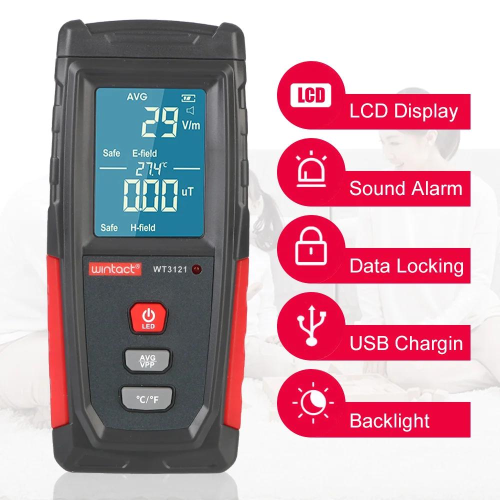 

Handheld Portable Counter Radiation Dosimeter Monitor Tester Electric Field EMF Meter Detector Electromagnetic Radiation Tester