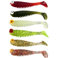 10pcslot 5cm 1 3g fish silicone worm soft lures fake bait sea fishing swimbait surface artificial spinnerbait