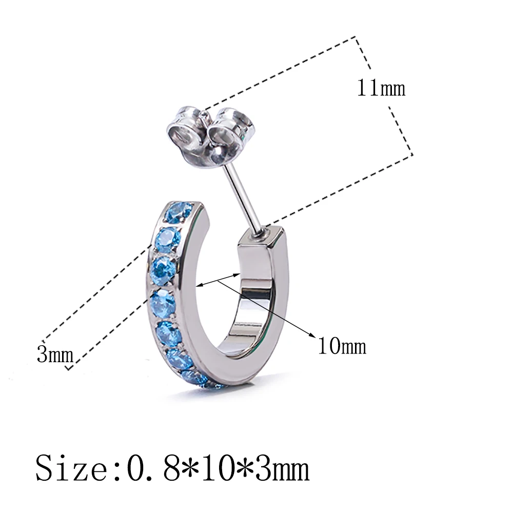 Серьги-гвоздики из титана G23 Titanium ASTM F136 украшения для женщин Козелок 1 пара