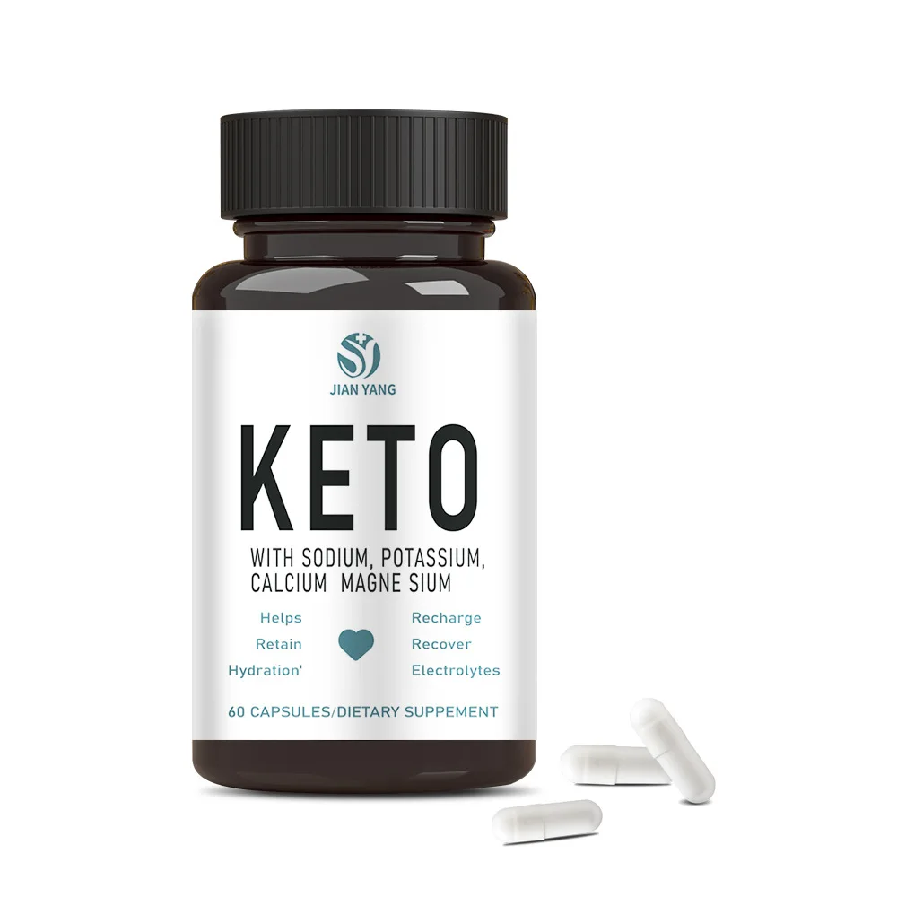 

60 pills Keto Burn Vegetarian Capsules with Sodium Potassium Calcium Magne Sium Dietary Suppment health food free shipping