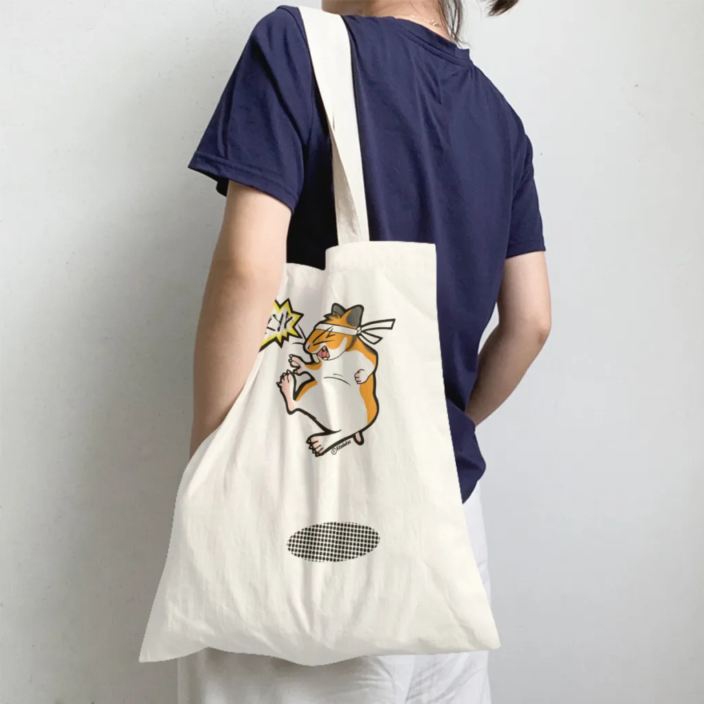 

KarateHandbag Kawaii Hamster Tiny Animal Shoulder Canvas Bag Adults Storage Pocket Double Print Shopper HandBags Kawaii Tote Bag