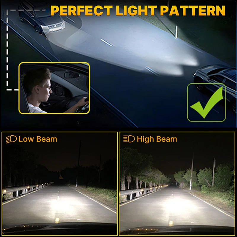 300 Вт Светодиодные Лампы Для Автомобильных Фар H4 H7 H11 H1 H8 H9 HB4 HB3 9005 9006 9012 Turbo Lamp 6500K