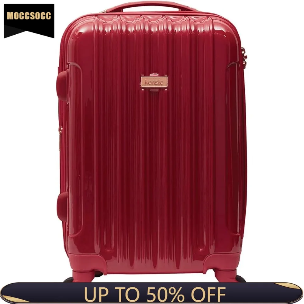

Expandable Suitcases Travel Suitcases Offers With Wheels Carry-On 20-Inch Large Size Luggage Japanese Carmine Red Suitcase Bag