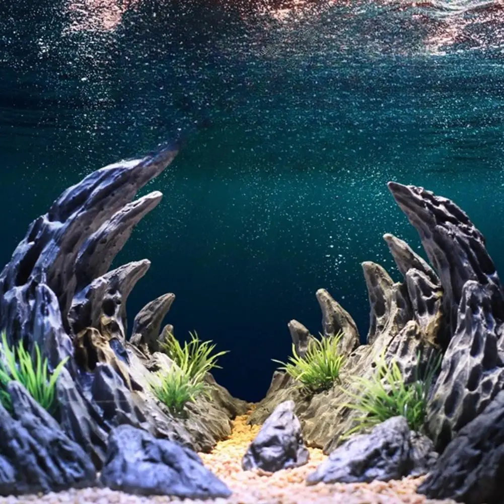 

Hideout Caves Simulation Landscaping Stone Rockery Ornaments Hiding Cave Shelter For Aquarium Decoration Fish Tank Accessories
