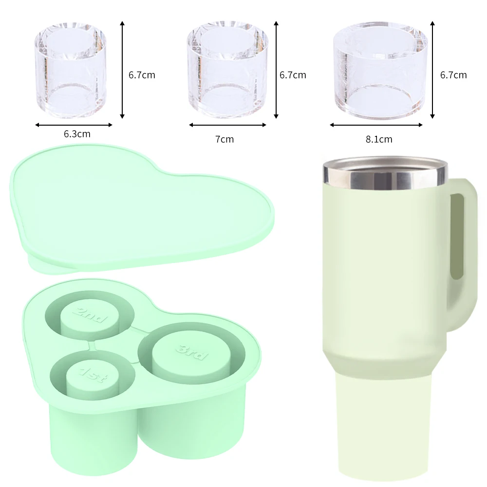 Silicone Cube Mold Big Hollow Cylinder Tray for Beer Accessories Cream Tools