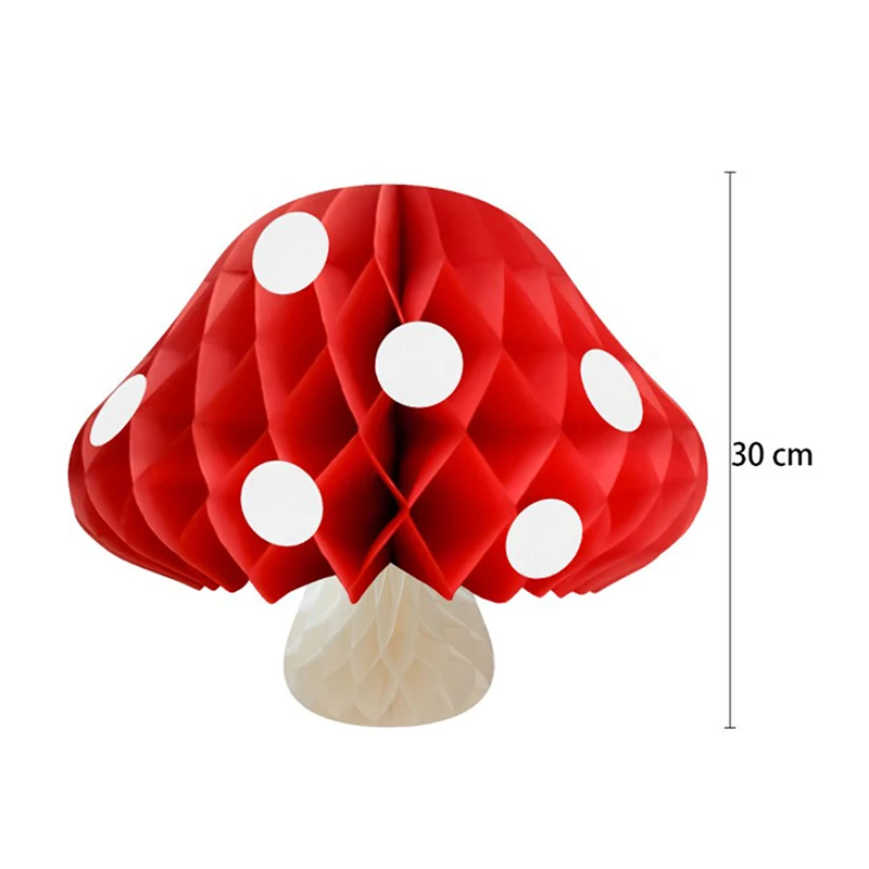 

Бумажные шары-грибы, красный, 24 штуки