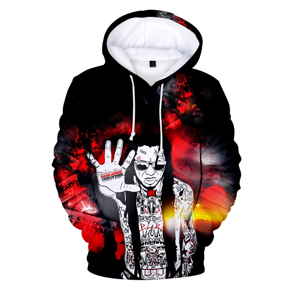 

Rapper 3D Printing Lil Wayne Hoodies Hip Hop Dwayne Michael Carter Jr Sweatshirts Hoodie Fashion Harajuku Pullover Oversize Coat