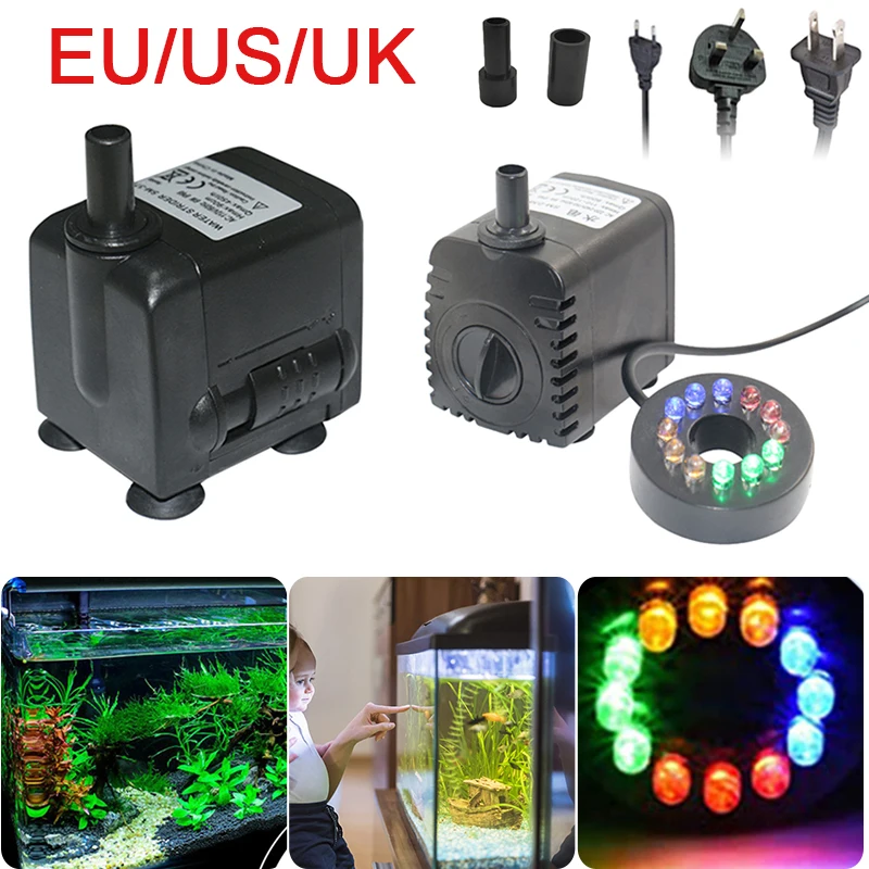 

2/5/6/8W Submersible Aquarium Circulating Water Pump Ultra-quiet Landscape Fish Tank Pond Water Fountain Pump