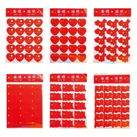 red chinese flag stickers durable waterproof materials sealing labels rectangle heart shaped i am from china for holiday sticker