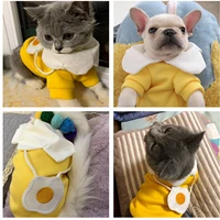 spring dog shirt small pet items yellow blouse medium puppy yolk accessories autumn solid soft clothes costume supplies products