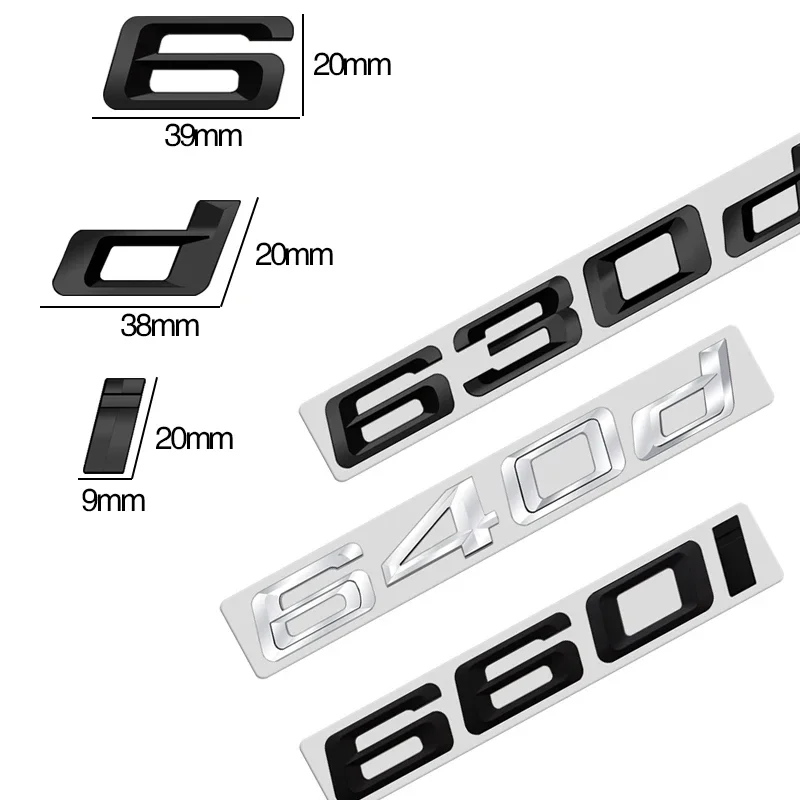 3D эмблема наклейка на автомобиль кузов декор багажника для BMW 630i 630d 635d 640i 640d 650i 660d
