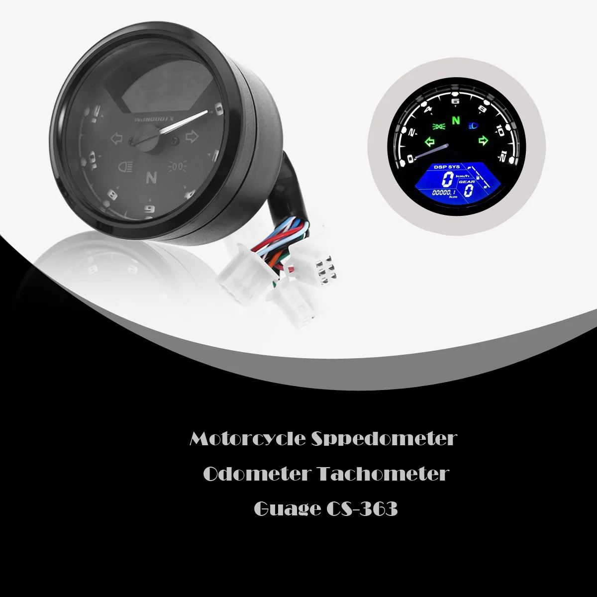 

Led Tachometer Speedometer Universal Odometer 12000Rpm Motorbike Motorcycle Digital Gauge