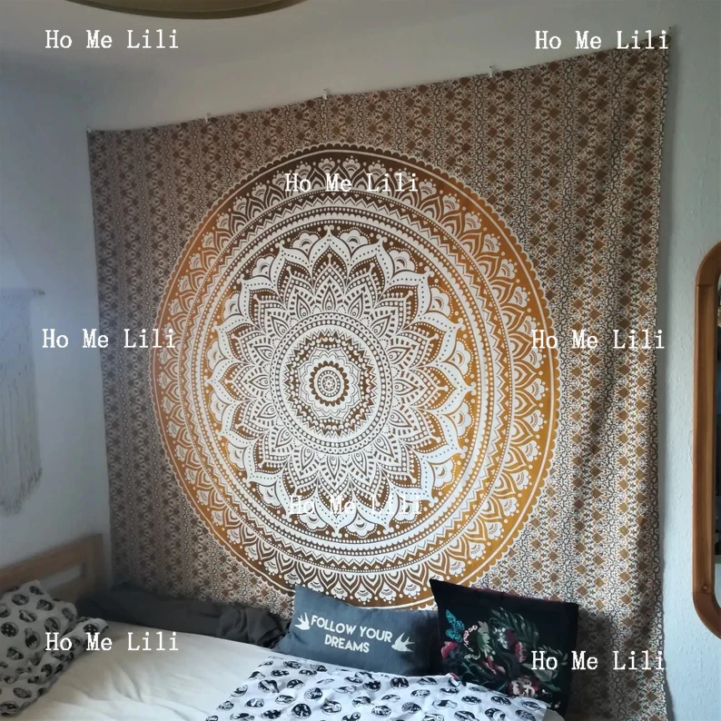 Гобелен Мандала в коричневой цветовой проекции