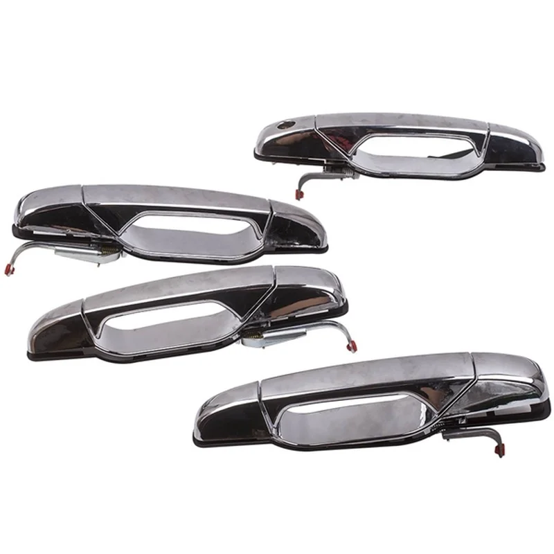 

4x /Set Front Rear Chrome Exterior Door Handle For Silverado Tahoe Yukon 07-13