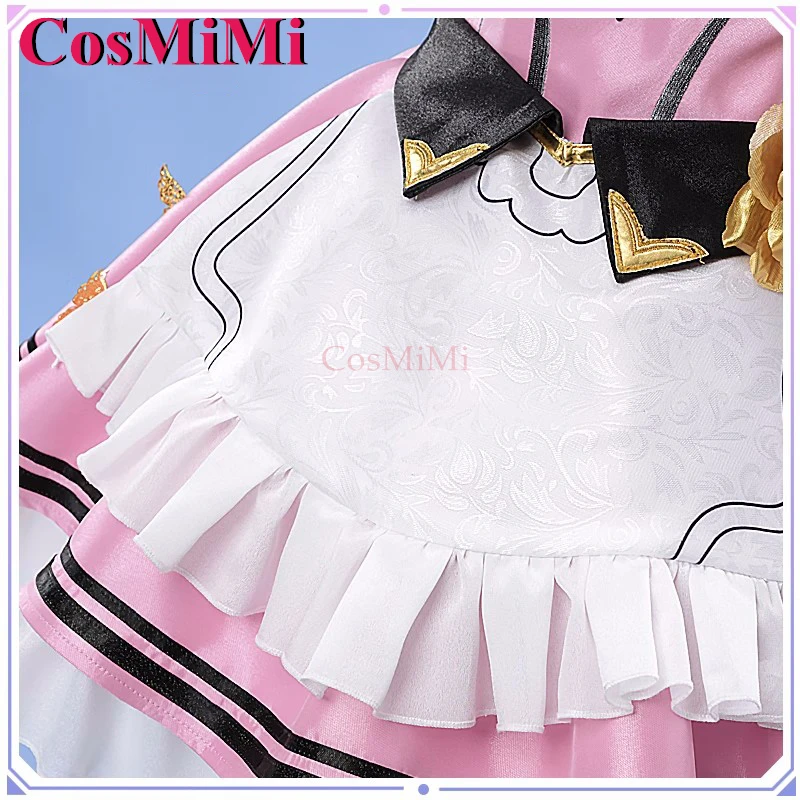 CosMiMi Mobius Косплей Игра Honkai Impact 3 костюм великолепное розовое платье горничной в
