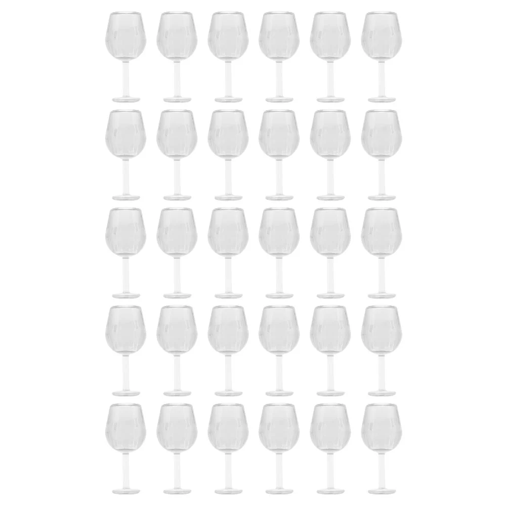 

30 Pcs House Miniature House Decoration Mini Dolls Decorations Miniature Gasses Plastic Glasses Decor Mini Toys