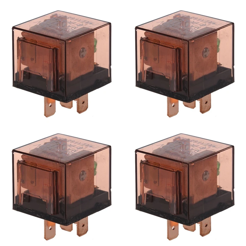 4X DC 24V 80A 1NO 1NC SPDT 5-контактный зеленый индикатор фотомагнитное реле для автомобиля