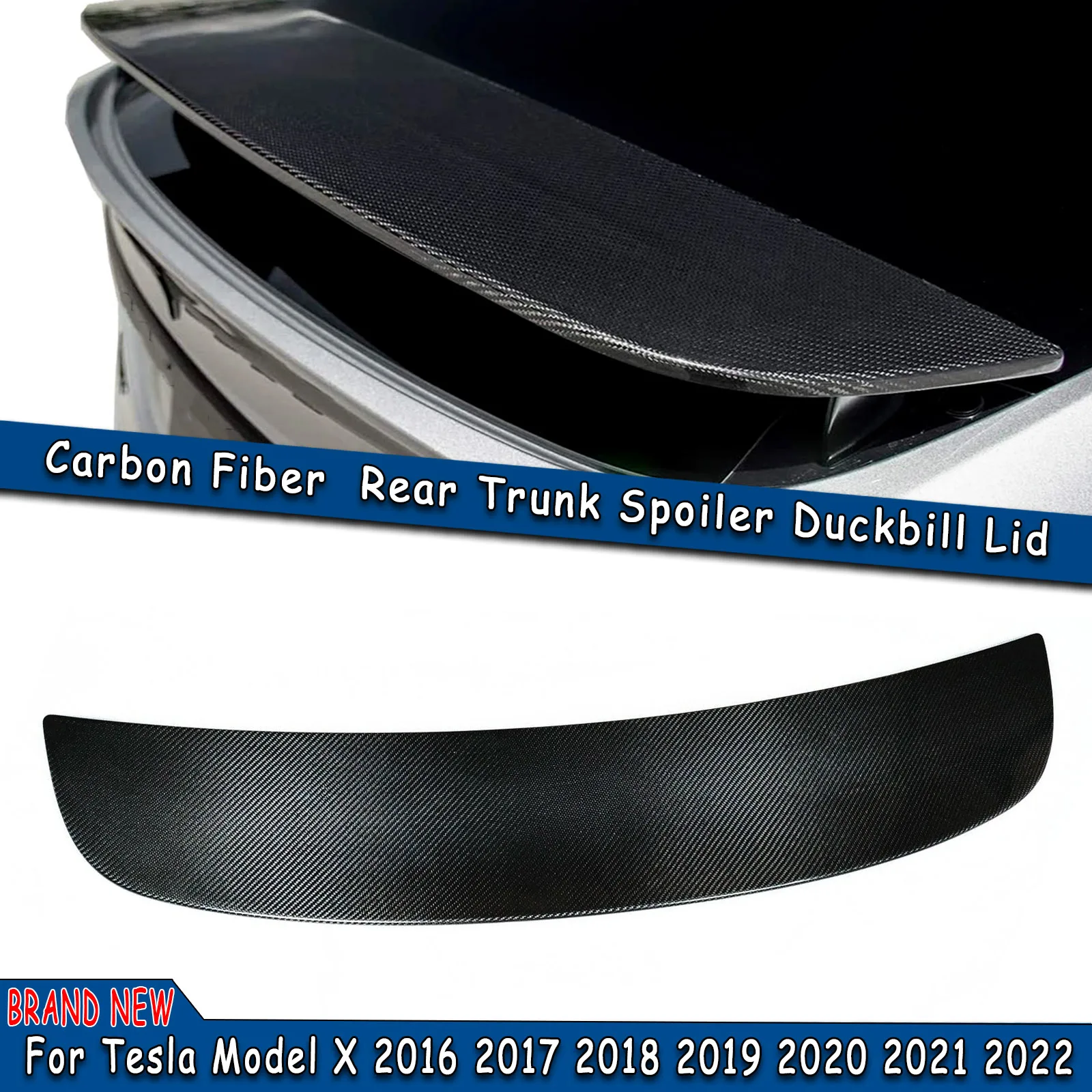 

Спойлер заднего багажника, крыла задняя панель из настоящего углеродного волокна, защитная крышка панели, разделитель крыши для Tesla Model X ...