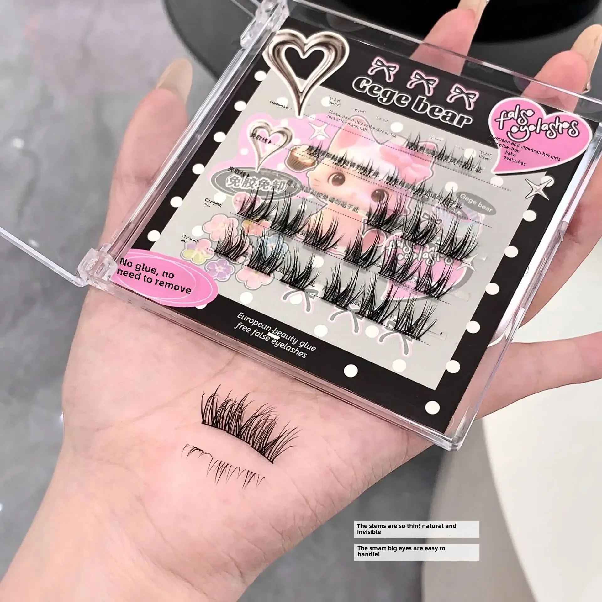 Gege Bear натуральная мягкая имитация накладных ресниц натуральное соединение