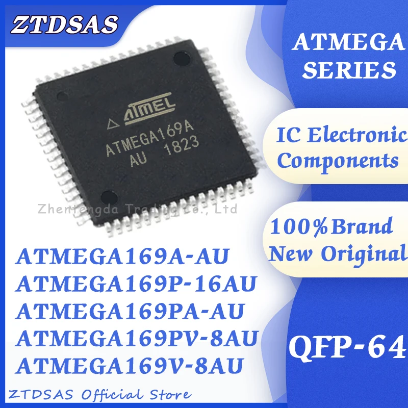 

ATMEGA169A-AU ATMEGA169P-16AU ATMEGA169PA-AU ATMEGA169PV-8AU ATMEGA169V-8AU ATMEGA169 ATMEGA QFP-64 Chip IC New Original