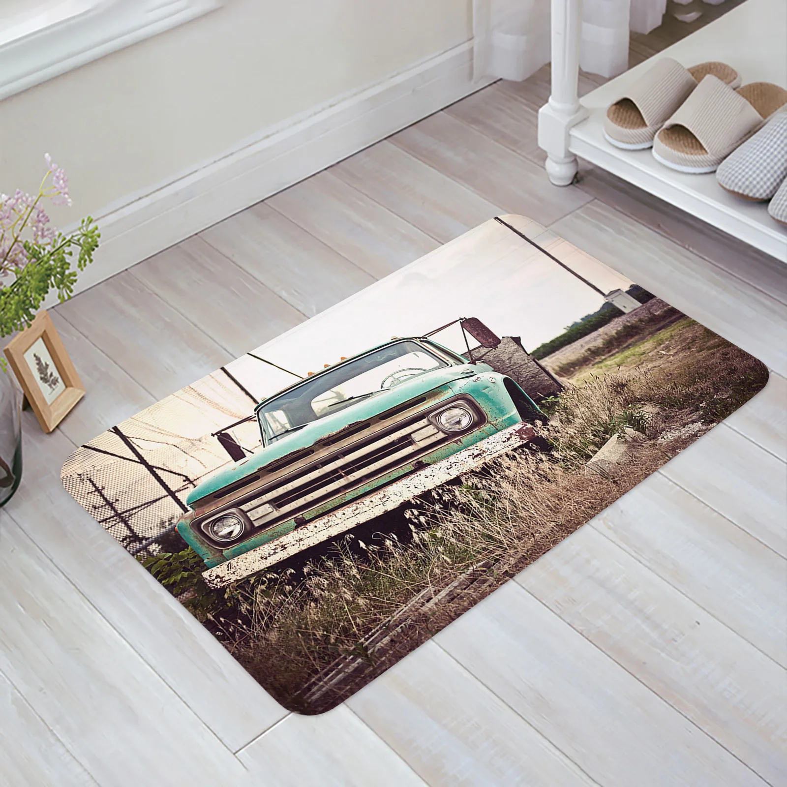 Античный автомобильный ретро-коврик для грузовика и луга кухонный напольный