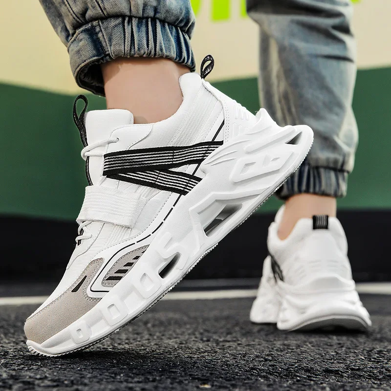 Кожаные кроссовки High Street дизайнерская массивная спортивная обувь Dark-Warrior удобная