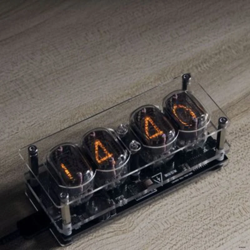 

Glow IN-12 Nixie Tube Clock 4-bit Integrated Office Home Desktop Creative Gift Ornament