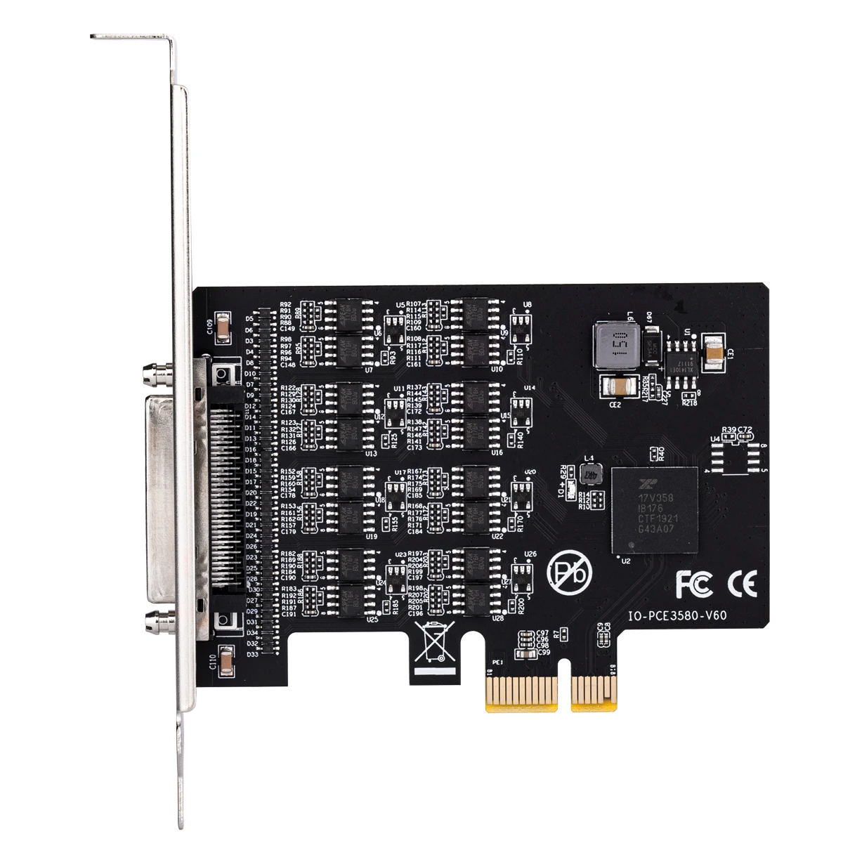Фото 8-портовая последовательная карта RS422 RS485 Multi-RS-422 Адаптер RS-485 PCIe Промышленная карта ввода/вывода Exar 17V358 Чип №4