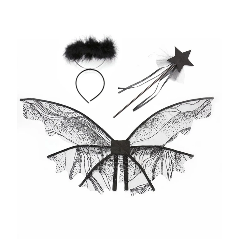 

Fairy Elf Princess Angel Wings Halloween Party Cosplay Costumes LED Butterfly Wings Stage Performance Photography Props