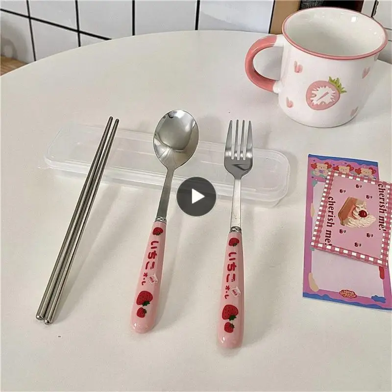 

Durable Dinnerware Set Odorless Tableware Non-toxic Safe Travel Flatware Kitchen Accessories Creative Knife Fork Spoon Portable