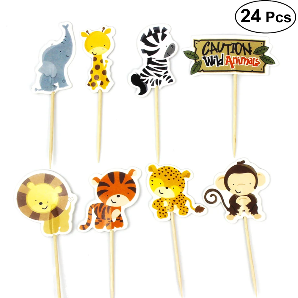 

24pcs Cake Toppers Cake Picks Cupcake Topper for Party Birthday