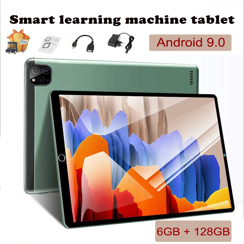 

[Updated Version]Tablet PC 6G+128GB Cool Camera for Children Study Android 9.0 Tablet WIFI Bluetooth for Kids Study Watch Video