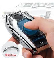 high quality tpu full cover car key case for bmw 7 series 740 6 series gt 5 series 530i x3 display key remote protector shell
