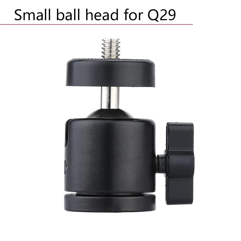 

Spherical 1/4-3/8 Teeth Small Ball Head for Q29 Mount Stand Three-hole Gimbal DSLR Camera Accessories Mini Tripod Spare Parts