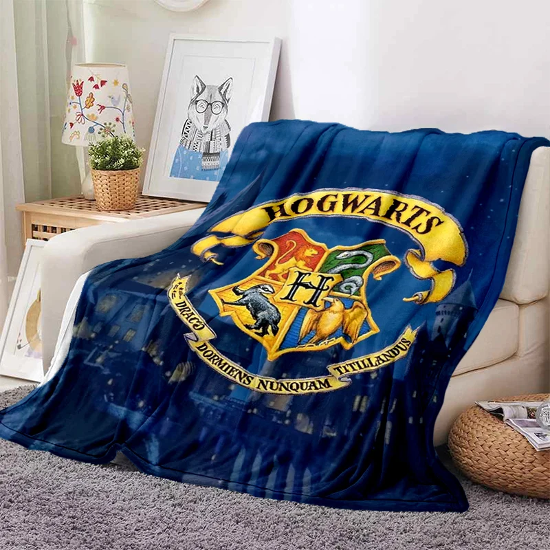 

Hogwarts Potter Soft Throw Blanket Flannel All Season Light Weight Living Room/Bedroom Warm Blanket