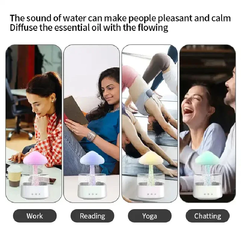 Увлажнитель воздуха Rain Cloud 7 цветов с пультом ДУ