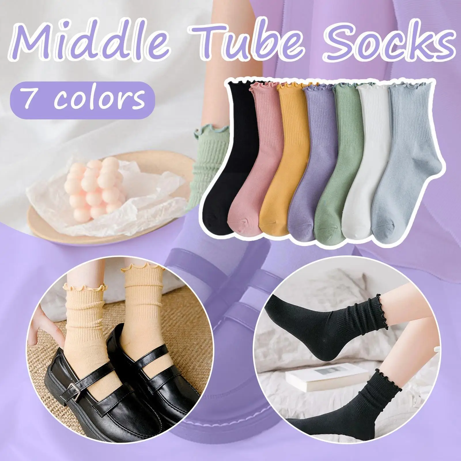 

Fashion Ruffled Soft Cotton Female Socks Top Quality Cute Summer Spring Socks And Princess Sweet Cute Comfortable Girls H3I8