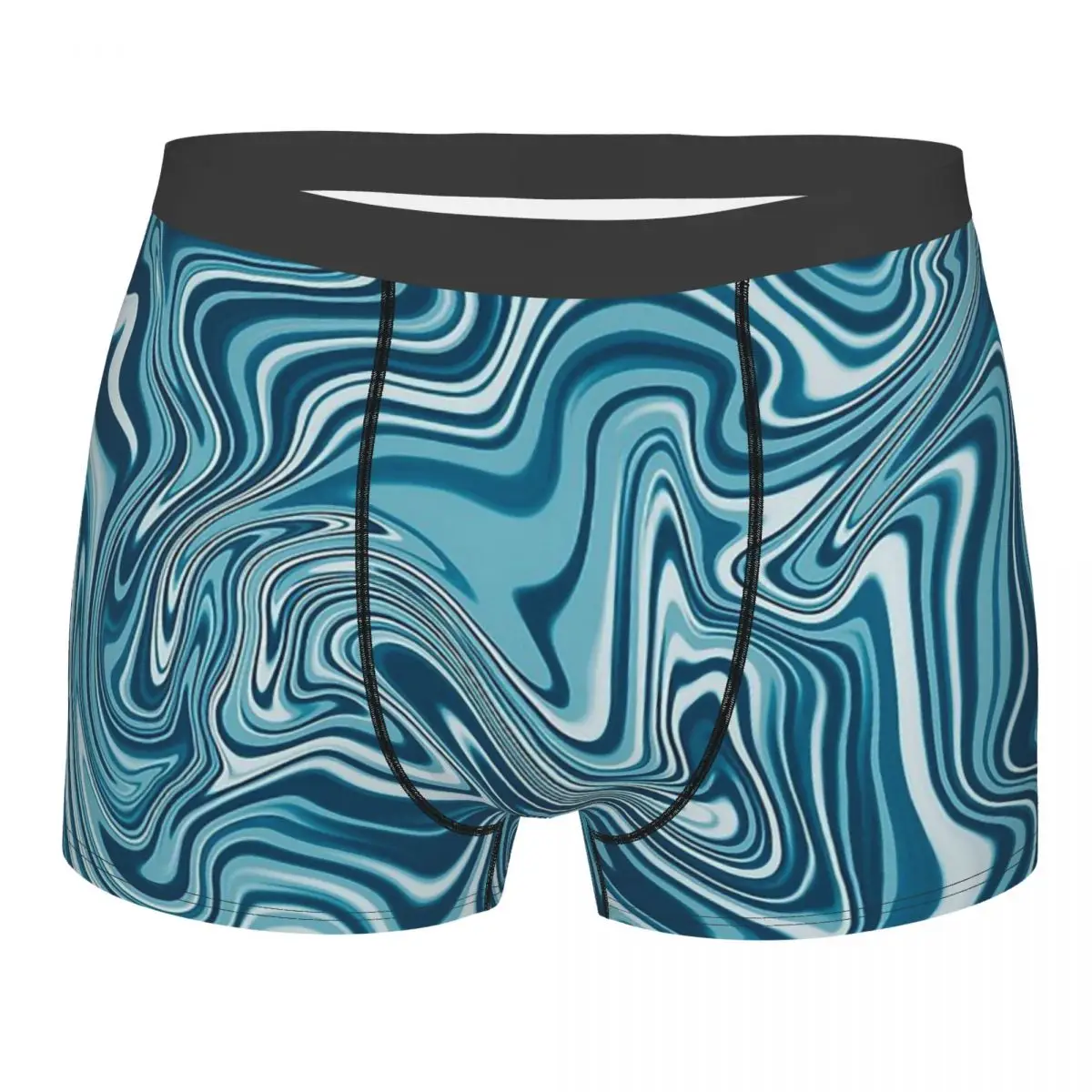 

Stunning Pale Turquoise Abstract Swirl Marbling Marbled Marble Pattern Underpants Panties Man Underwear Shorts Boxer Briefs