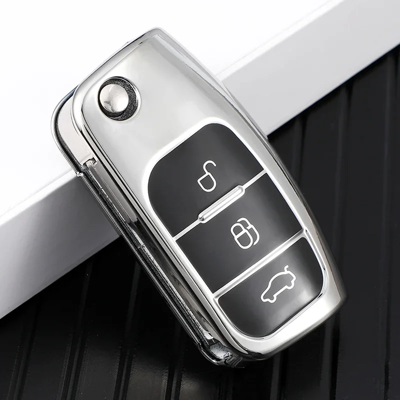 

Складной чехол для ключей из ТПУ для Ford Focus 2 MK2 Fiesta Mondeo Galaxy Falcon District Ecosport